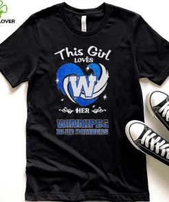 CFL Winnipeg Blue Bombers This girl Heart T Shirt