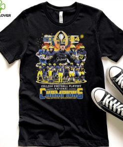 CFP 2024 National Championship Michigan Wolverines Team Champions Signatures Shirt