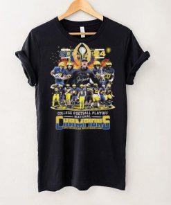 CFP 2024 National Championship Michigan Wolverines Team Champions Signatures Shirt