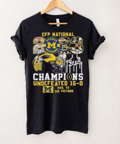 CFP National 2023 Champions Michigan Wolverines Undefeated 15 0 Hail To The Victors T Shirt