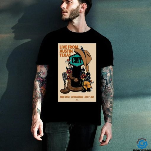 CMT Music Awards Moody Center April 7th, 2024 Poster shirt