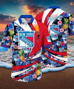 New York Rangers NHL Hawaiian Shirt Leisure Aloha Shirt