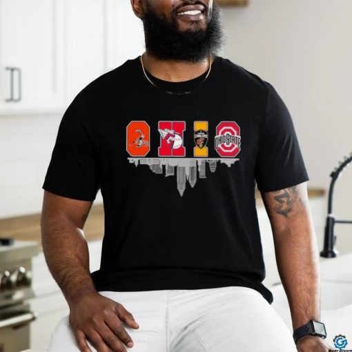 Cleveland Browns, Cleveland Guardians, Cleveland Cavaliers and Ohio State Buckeyes city logo hoodie, sweater, longsleeve, shirt v-neck, t-shirt