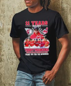 11 Years 2013 – 2023 Terry Francona Thank You For The Memories T Shirt