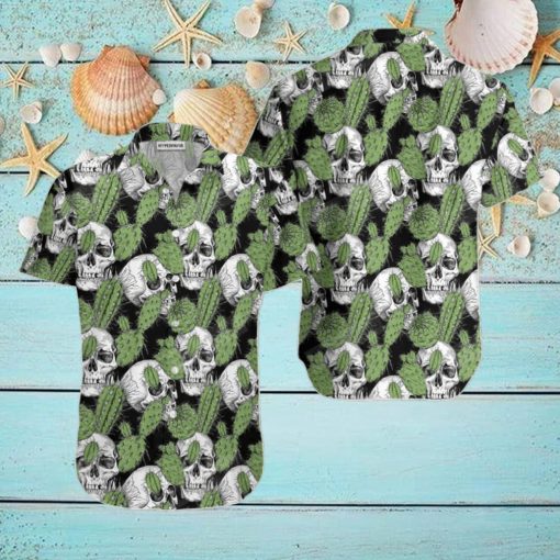 Cactus Skull Hawaiian Shirt Style Gift