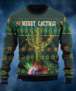 Cactus Ugly Christmas Sweater Merry Cactmas