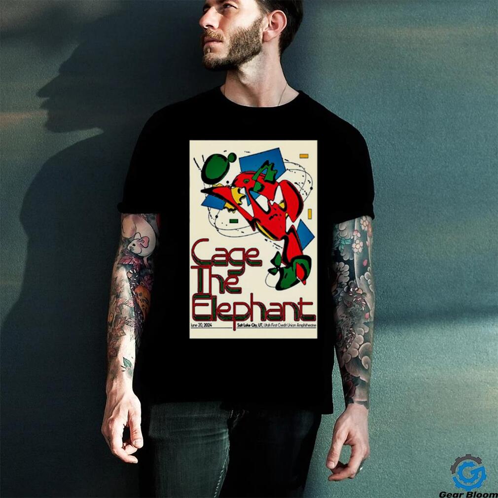 Cage The Elephant Utah First Credit Union Amphitheatre Salt Lake City UT June 20 2024 Poster shirt Cage The Elephant Utah First Credit Union Amphitheatre Salt Lake City UT June 20 2024 Poster shirt