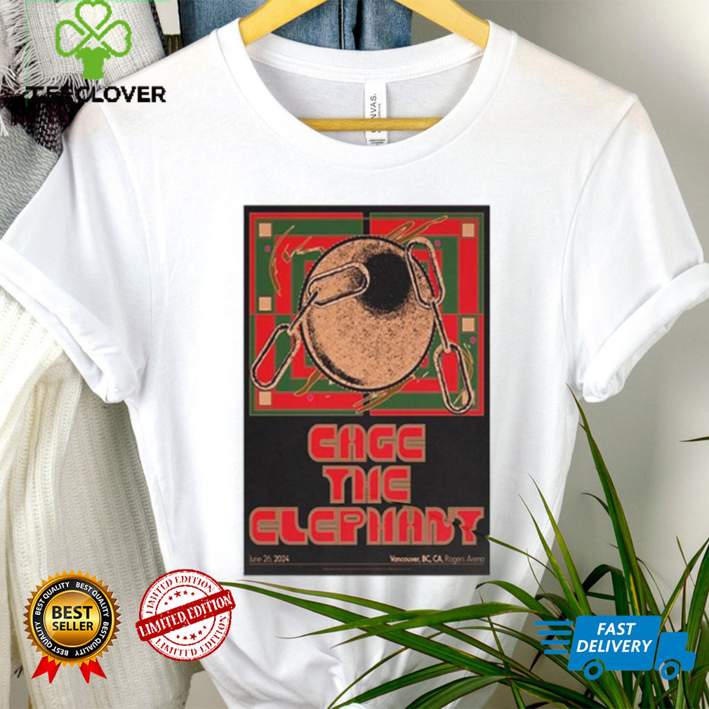 Cage The Elephant Vancouver, BC, CA Rogers Arena 06 26 24 Event Poster shirt Cage The Elephant Vancouver, BC, CA Rogers Arena 06 26 24 Event Poster shirt