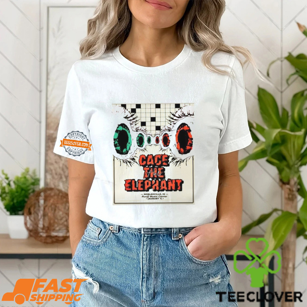 Cage the elephant aug 7 2024 ruoff music center noblesville in poster shirt Cage the elephant aug 7 2024 ruoff music center noblesville in poster shirt