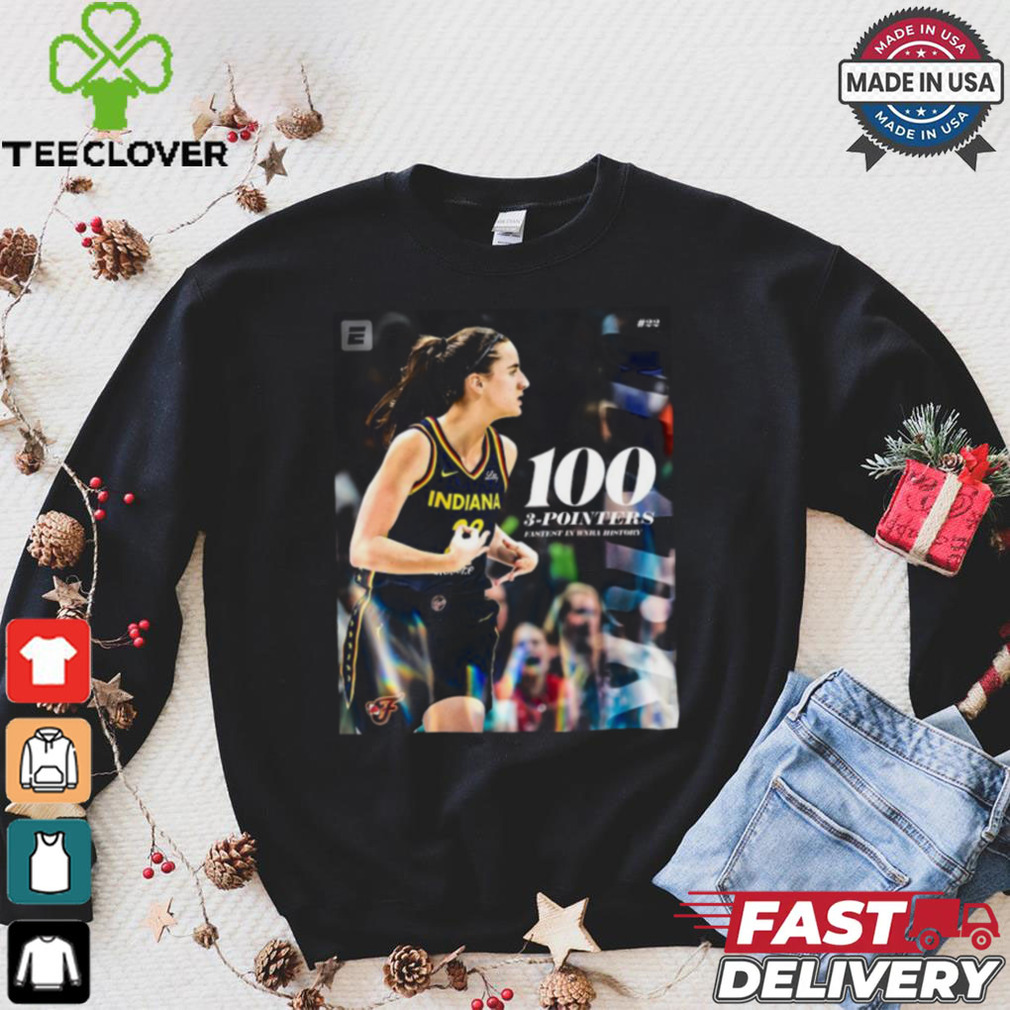 Caitlin Clark 100 3 Pointer Eastest In WNBA History T Shirt Caitlin Clark 100 3 Pointer Eastest In WNBA History T Shirt
