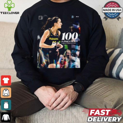 Caitlin Clark 100 3 Pointer Eastest In WNBA History T Shirt