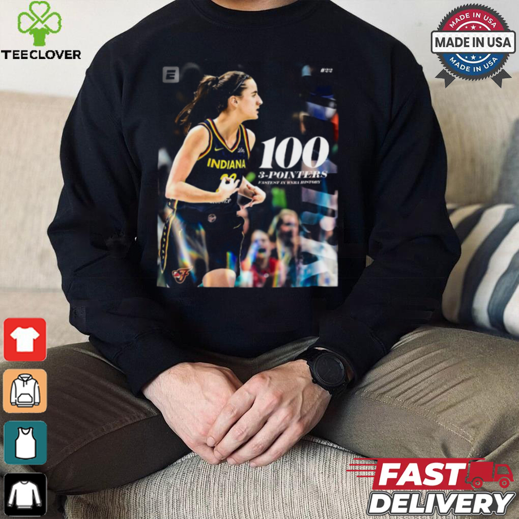 Caitlin Clark 100 3 Pointer Eastest In WNBA History T Shirt Caitlin Clark 100 3 Pointer Eastest In WNBA History T Shirt