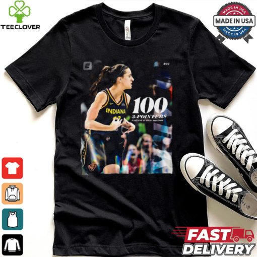 Caitlin Clark 100 3 Pointer Eastest In WNBA History T Shirt