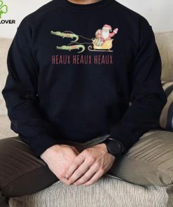 Cajun santa alligator heaux heaux heaux christmas xmas sweatshirt