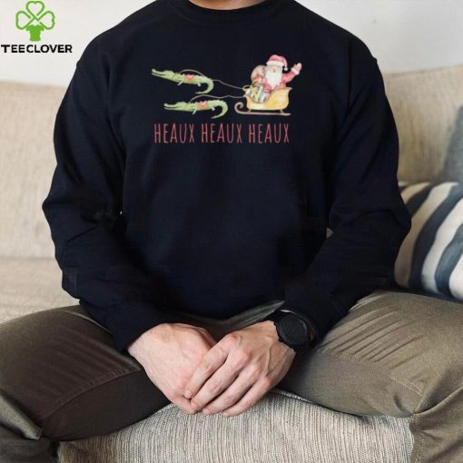 Cajun santa alligator heaux heaux heaux christmas xmas sweatshirt