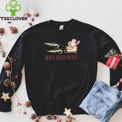 Cajun santa alligator heaux heaux heaux christmas xmas sweatshirt