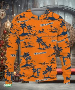 Cal State Fullerton Titans Aloha Hawaii Beach Ugly Christmas Sweater AOP Gift Holidays