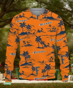 Cal State Fullerton Titans Aloha Hawaii Beach Ugly Christmas Sweater AOP Gift Holidays
