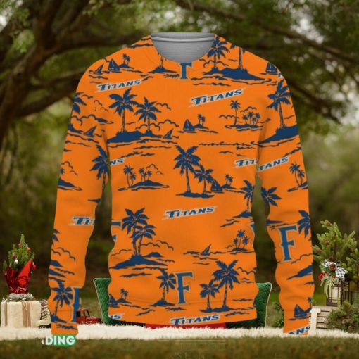Cal State Fullerton Titans Aloha Hawaii Beach Ugly Christmas Sweater AOP Gift Holidays