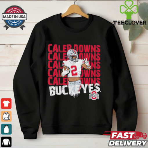 Caleb Downs Ohio State Buckeyes Peace Sign shirt