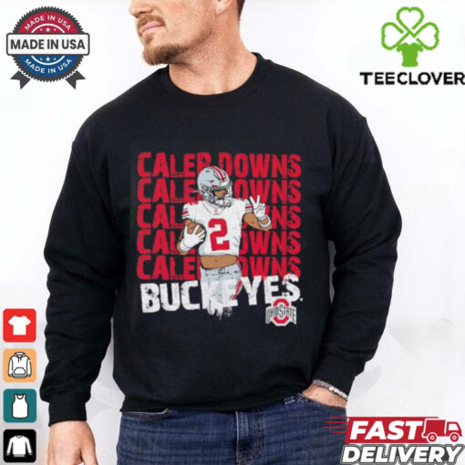 Caleb Downs Ohio State Buckeyes Peace Sign shirt