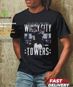 Caleb Williams and Rome Odunze Chicago Bears Windy City Towers shirt