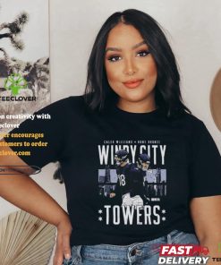 Caleb Williams and Rome Odunze Chicago Bears Windy City Towers shirt