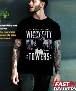 Caleb Williams and Rome Odunze Chicago Bears Windy City Towers shirt