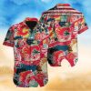San Francisco Giants Plum Vilolet Hibiscus Dark Navy Leaf Black 3D Hawaiian Shirt Gift For Fans