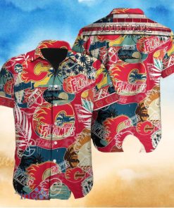 Calgary Flames Custom Name Hawaiian Shirt Best Gift For Men And Women