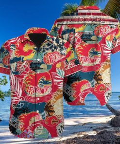 Calgary Flames Custom Name Hawaiian Shirt Best Gift For Men And Women