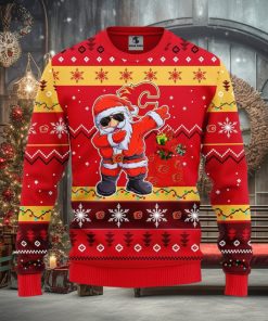 Calgary Flames Dabbing Santa Claus Xmas Ugly Christmas Sweater Best Christmas Gift Ideas