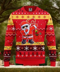 Calgary Flames Dabbing Santa Claus Xmas Ugly Christmas Sweater Best Christmas Gift Ideas