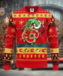 Calgary Flames Grinch Christmas Ugly Sweater