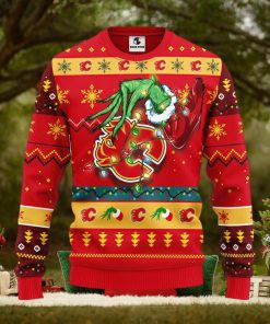 Calgary Flames Grinch Christmas Ugly Sweater