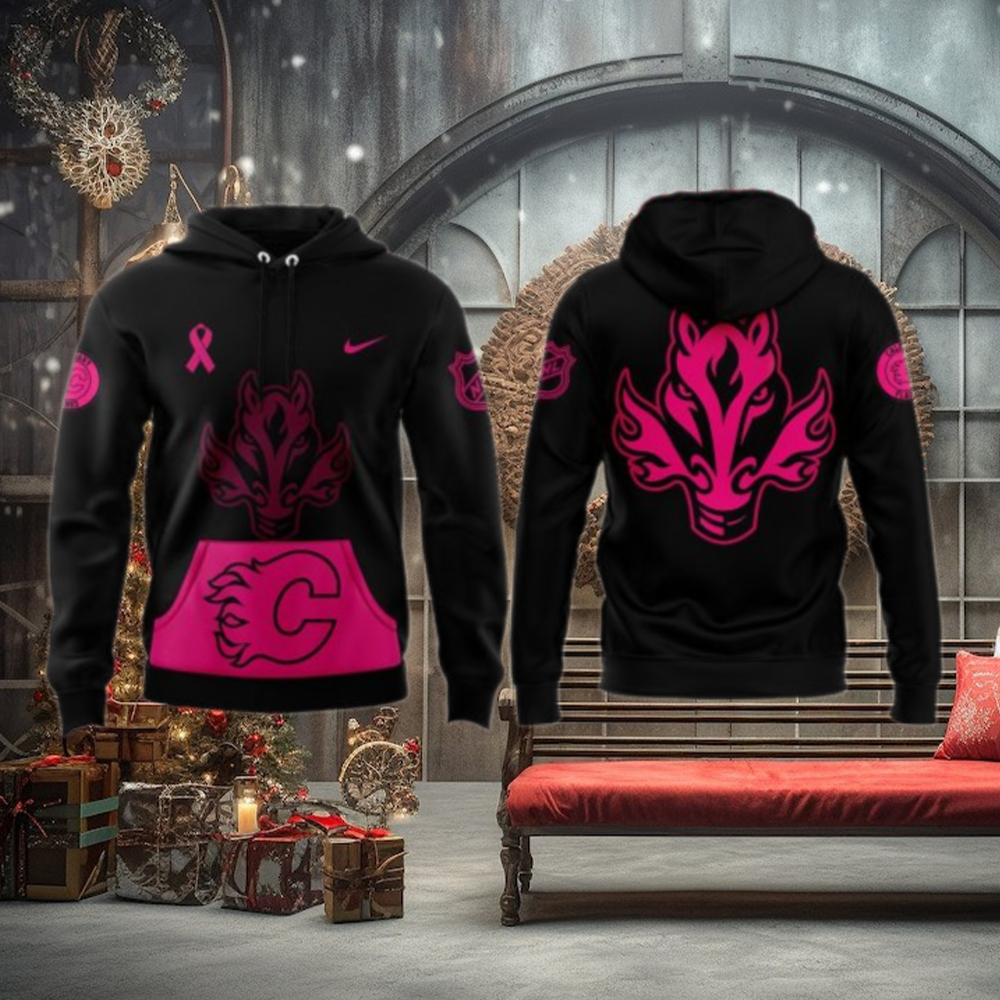 Calgary Flames NHL Crucial Catch Breast Cancer 2024 Hoodie Calgary Flames NHL Crucial Catch Breast Cancer 2024 Hoodie
