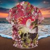 Coors Light Hawaiian Shirt Tropical Flowers All Over Print