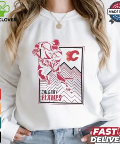 Calgary Flames Starter White Player Grid T Shirt