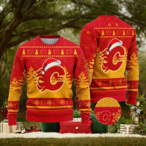 Calgary Flames Sweater Funny Christmas Gift and NHL Merch for Fans