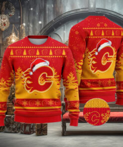 Calgary Flames Sweater Funny Christmas Gift and NHL Merch for Fans