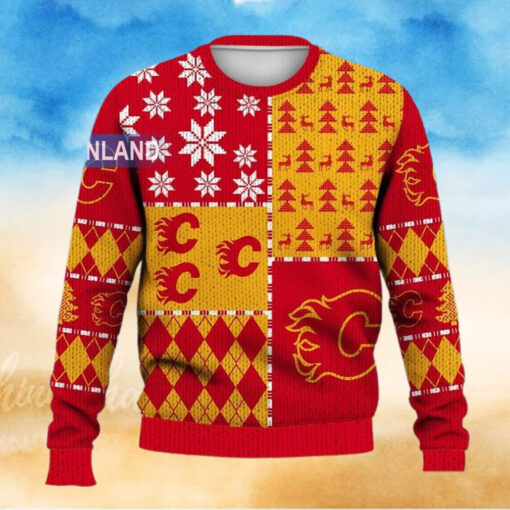 Calgary Flames Ugly Sweater Christmas