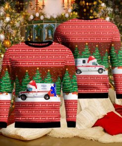California AMR San Mateo County EMS Ugly Christmas Sweater