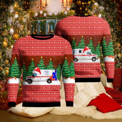 California AMR San Mateo County EMS Ugly Christmas Sweater