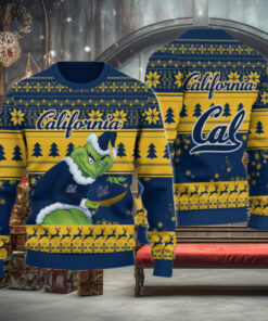 California Golden Bears Grinch Ugly Christmas Sweater
