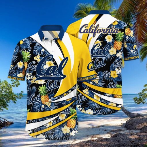 California Golden Bears NCAA Floral Tropical Unisex Full Print Hawaiian Shirt