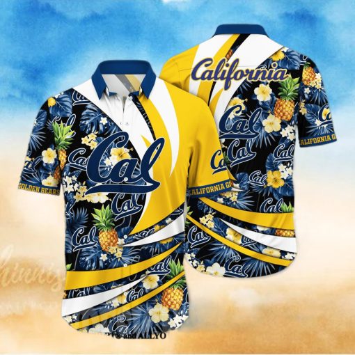 California Golden Bears NCAA Floral Tropical Unisex Full Print Hawaiian Shirt