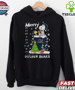 California Golden Bears Snoopy And Woodstock Merry Christmas Shirt