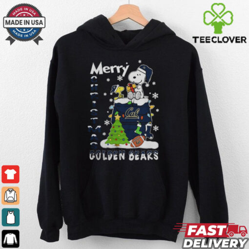 California Golden Bears Snoopy And Woodstock Merry Christmas Shirt