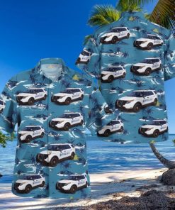 California Santa Monica Police Department Ford Police Interceptor Utility Hawaiian Shirt