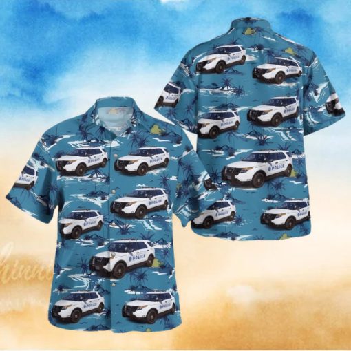 California Santa Monica Police Department Ford Police Interceptor Utility Hawaiian Shirt